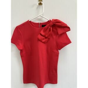 Ted Baker Sadlie Joyous Bow Shoulder‎ Top Red Size XS